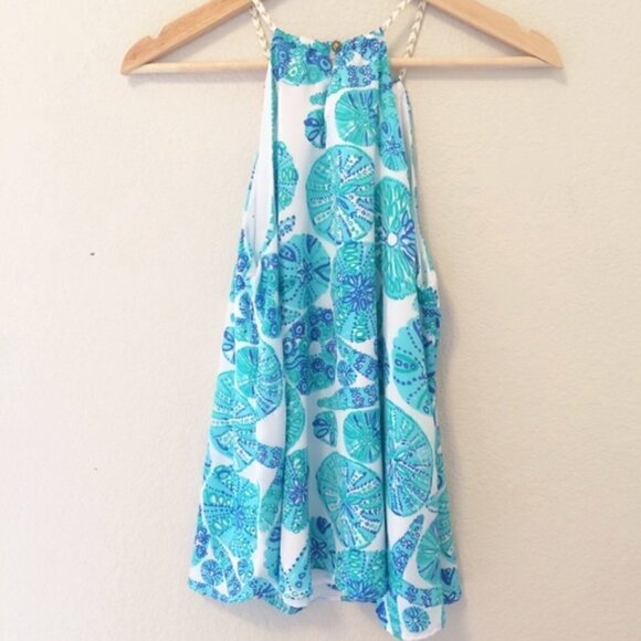 Lilly Pulitzer Urchin for You Tank Top XS Starfish Sand Dollar Print Sleeveless - Picture 15 of 16